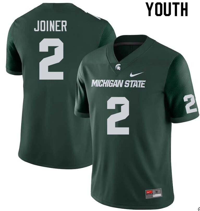 Youth #2 Harold Joiner Michigan State Spartans College Football Jerseys Sale-Green